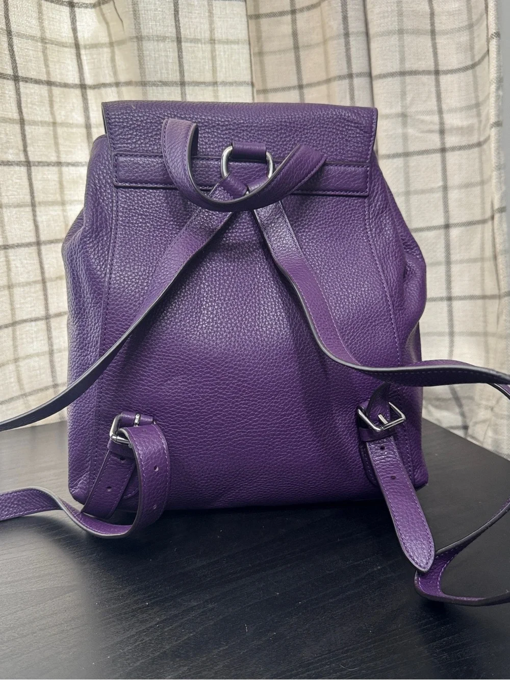 Coach Kleo Pebble Leather Mini Backpack Purple